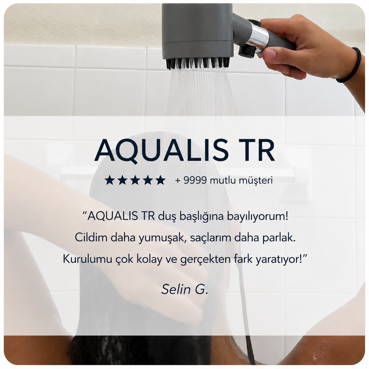 AQUALIS TR Premium Filtreli Masajlı Duş Başlığı