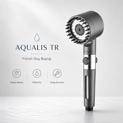 AQUALIS TR Premium Filtreli Masajlı Duş Başlığı