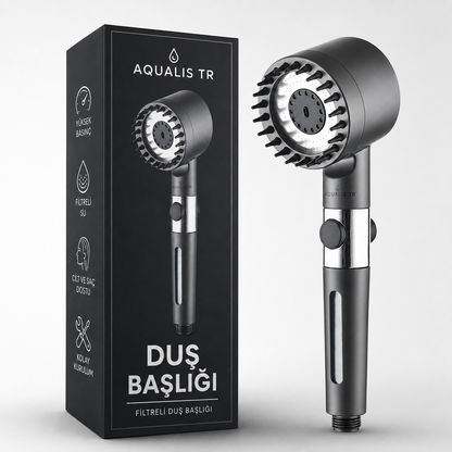 AQUALIS TR Premium Filtreli Masajlı Duş Başlığı